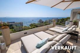 VERKAUFT - Penthouse mit großer privater Dachterrasse mit eigenem Pool und fantastischem Meerblick komplett saniert