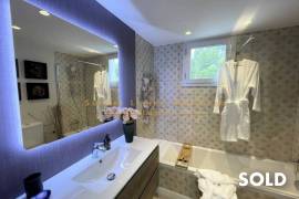Stylish penthouse in exclusive residential complex with partial sea view in Palmanova